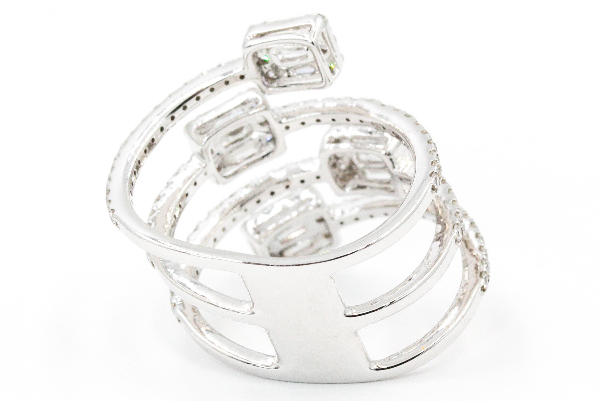 Diamond Wrap Ring - 18k White Gold - 1.37ctw
