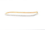 Diamond and Ruby Tennis Bracelet - 14k Yellow and White Gold - 3.75ctw