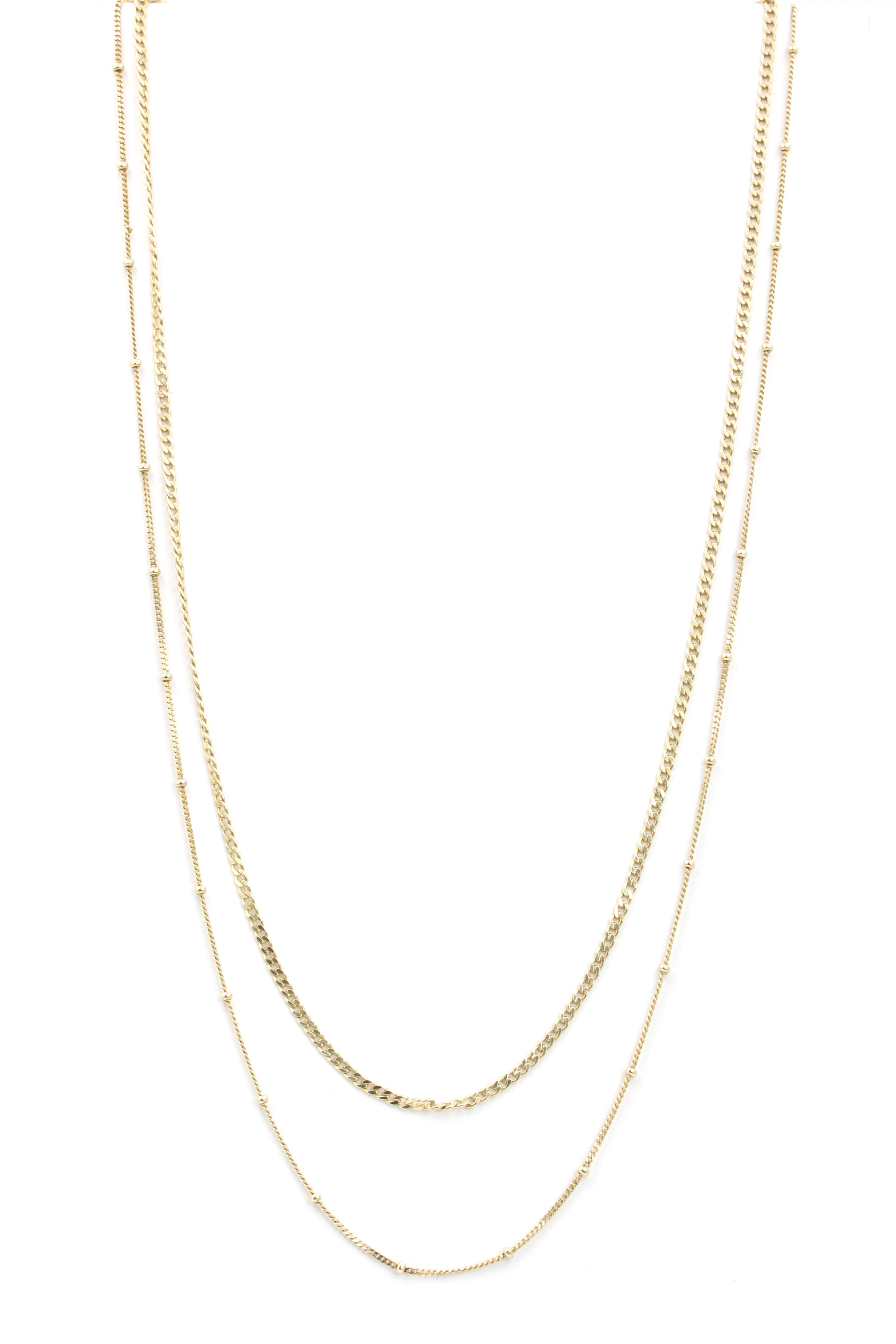 Double Layer Vermeil Necklace - Gold Plated Silver