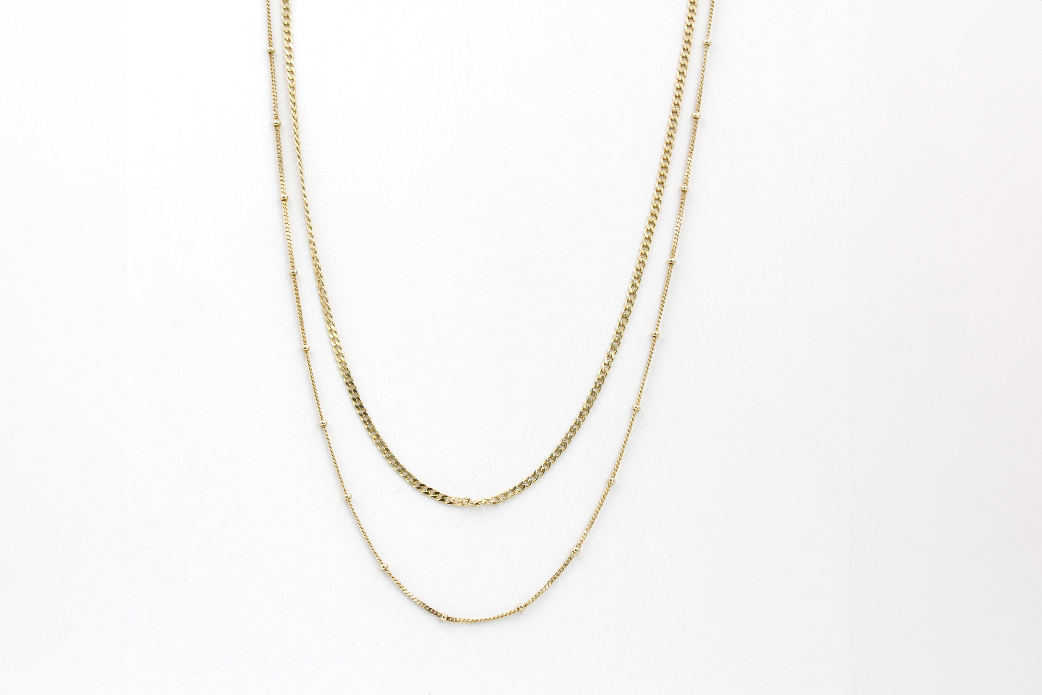 Double Layer Vermeil Necklace - Gold Plated Silver