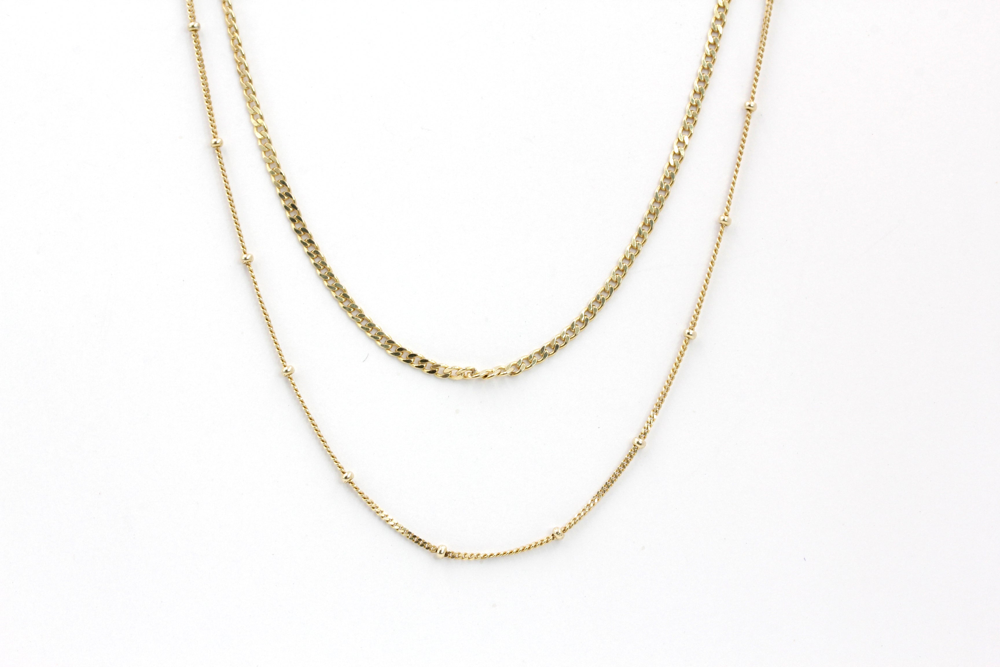 Double Layer Vermeil Necklace - Gold Plated Silver