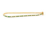 Emerald and Diamond Bracelet - 14k Yellow Gold - 0.64ctw