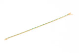Emerald and Diamond Bracelet - 14k Yellow Gold - 0.64ctw