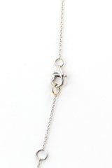 Emerald and Diamond Pendant Necklace - 14k White Gold - 0.77ctw
