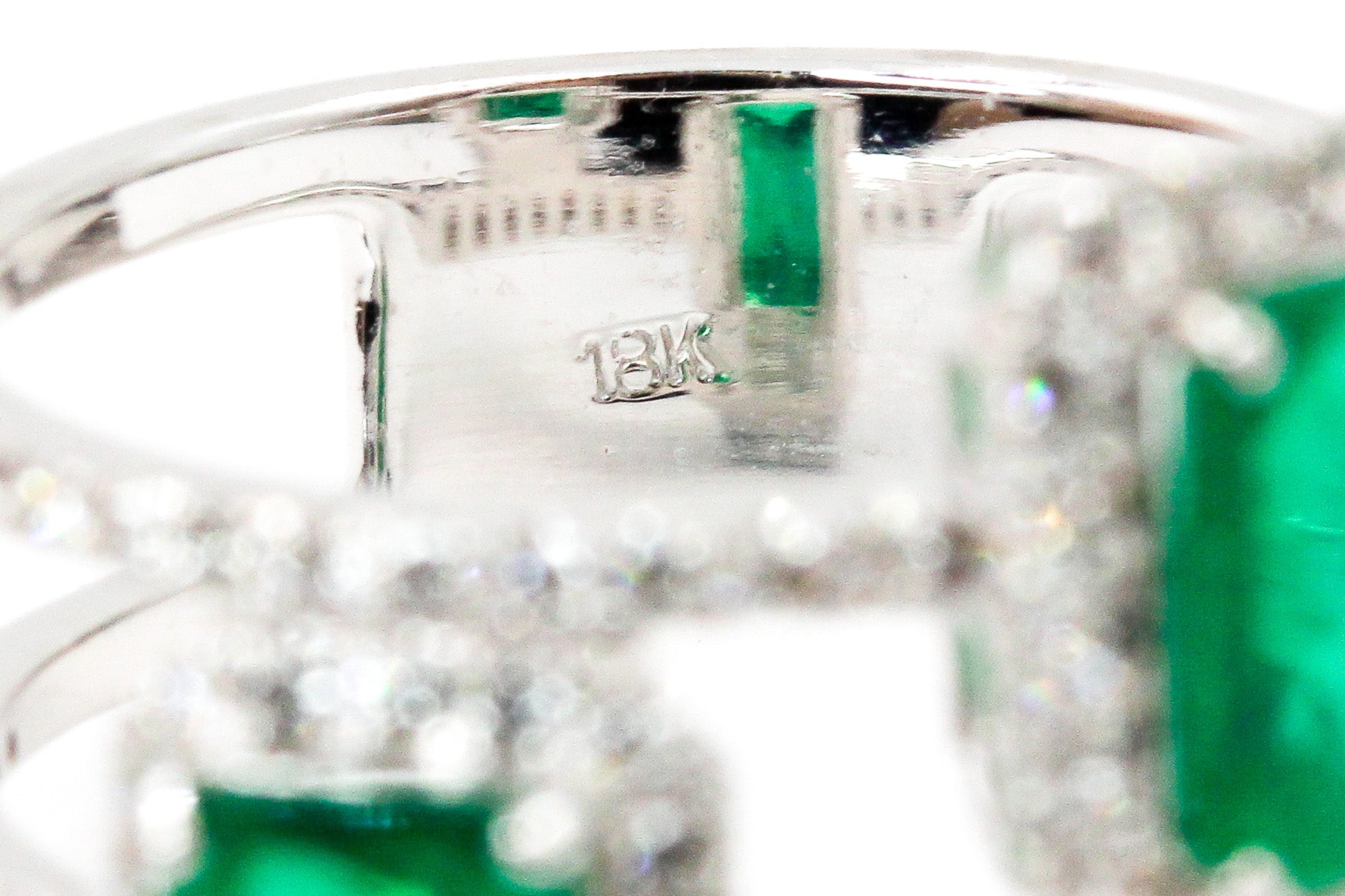 Emerald and Diamond Wrap Ring - 18k White Gold - 2.50ctw