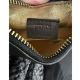 Fendi Fendigraphy Mini Leather Hobo Bag - Black