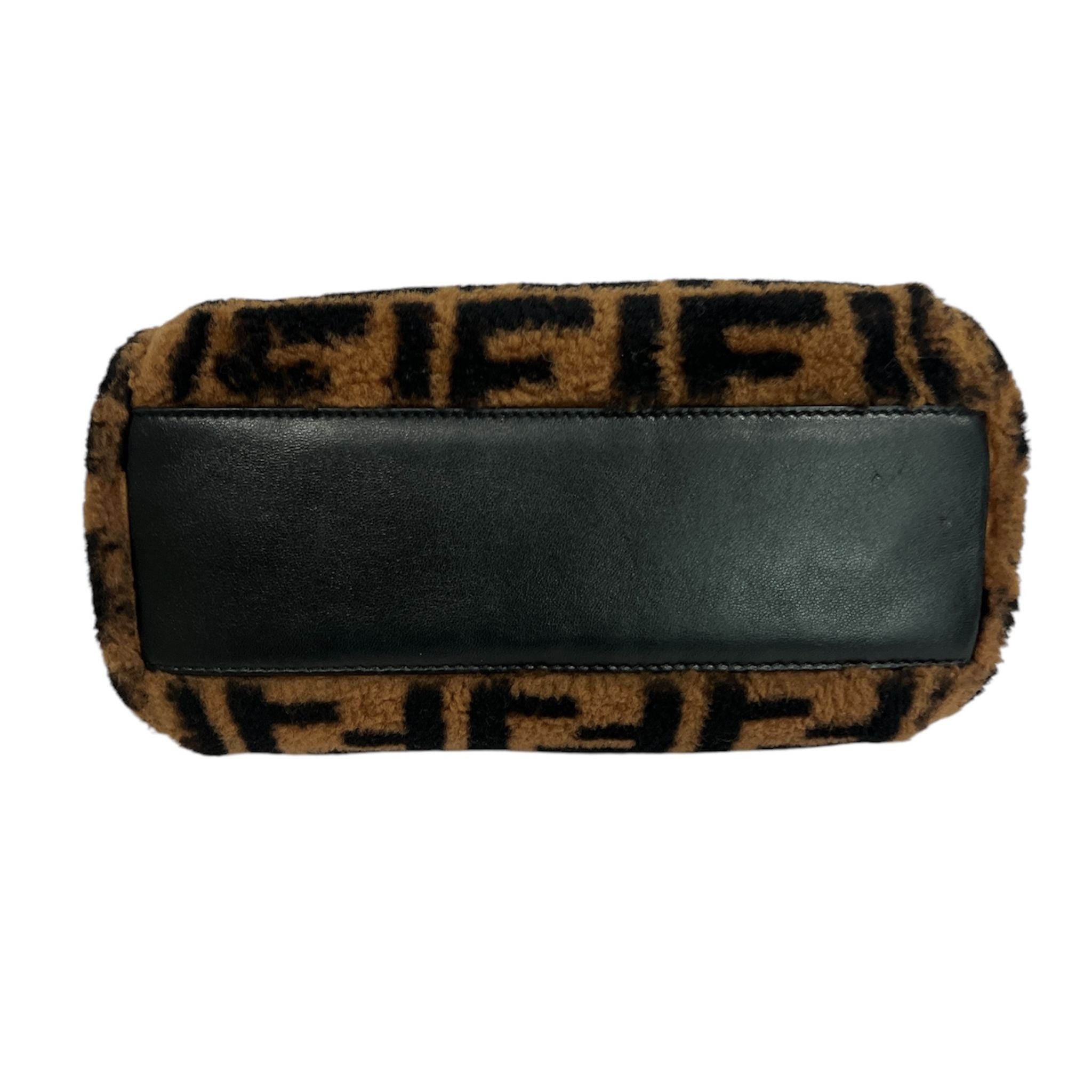 Fendi Shearling Nappa Mini Peekaboo Iconic Satchel