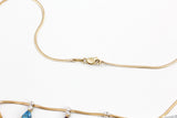 Gemstone and Diamond Pendant Necklace - 14k Yellow Gold - 0.10ctw