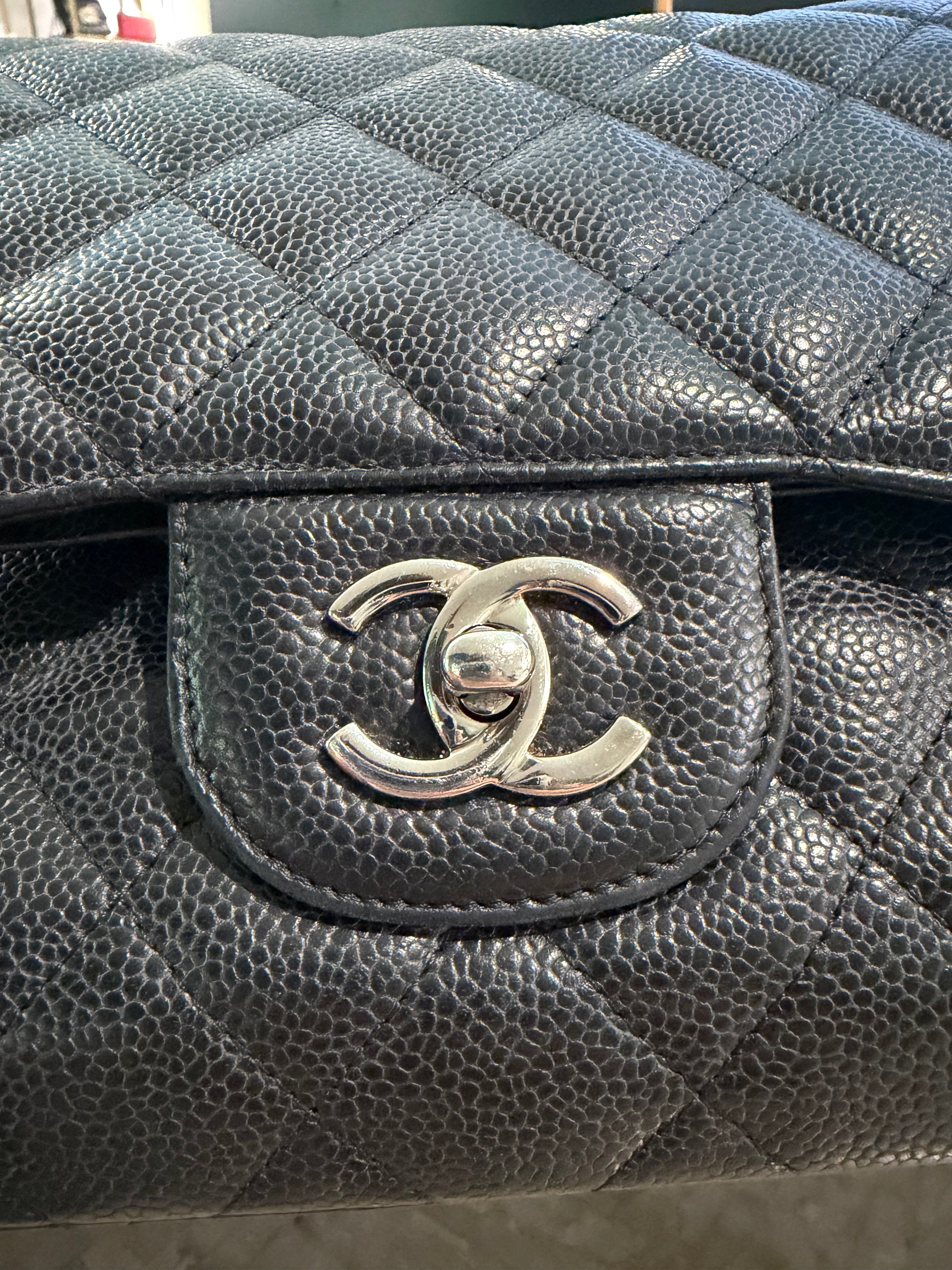 Chanel Classic Flap Jumbo Caviar Handbag