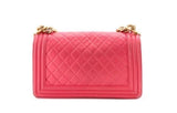 Chanel Boy Bag Small Pink Quilted Lambskin Crossbody