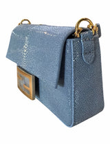 Fendi Baguette Mini — Periwinkle Blue Stingray