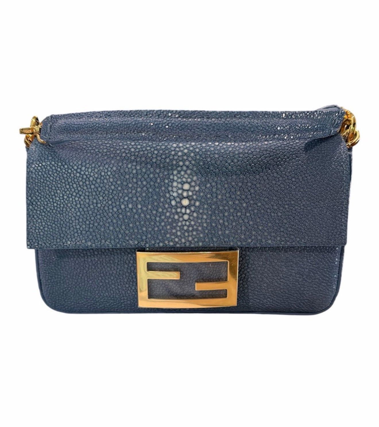 Fendi Baguette Mini — Periwinkle Blue Stingray