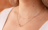 Diamond Link Necklace - 14k Yellow Gold - 0.10ctw