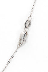 Layered Baguette Diamond Necklace - 14k White Gold - 0.10ctw