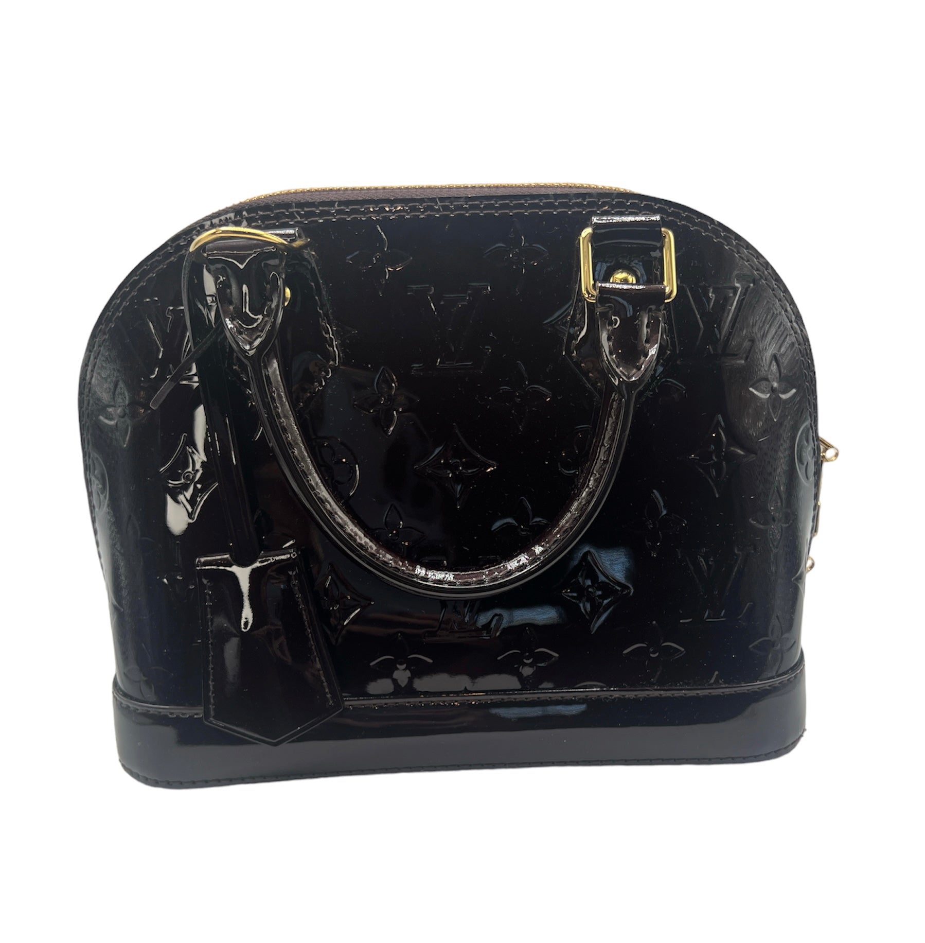 Louis Vuitton Black Magnetique Monogram Vernis Alma BB