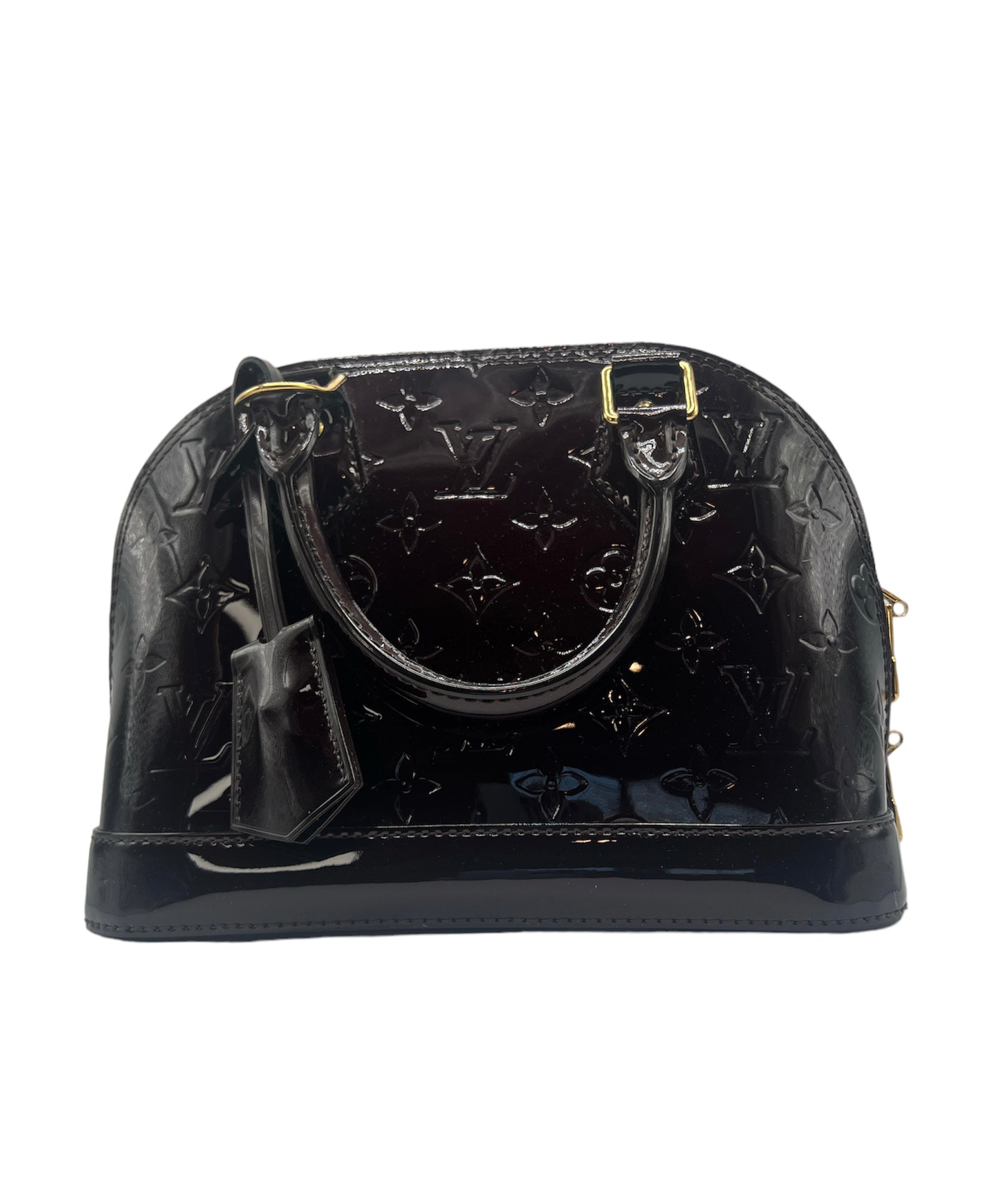 Louis Vuitton Black Magnetique Monogram Vernis Alma BB