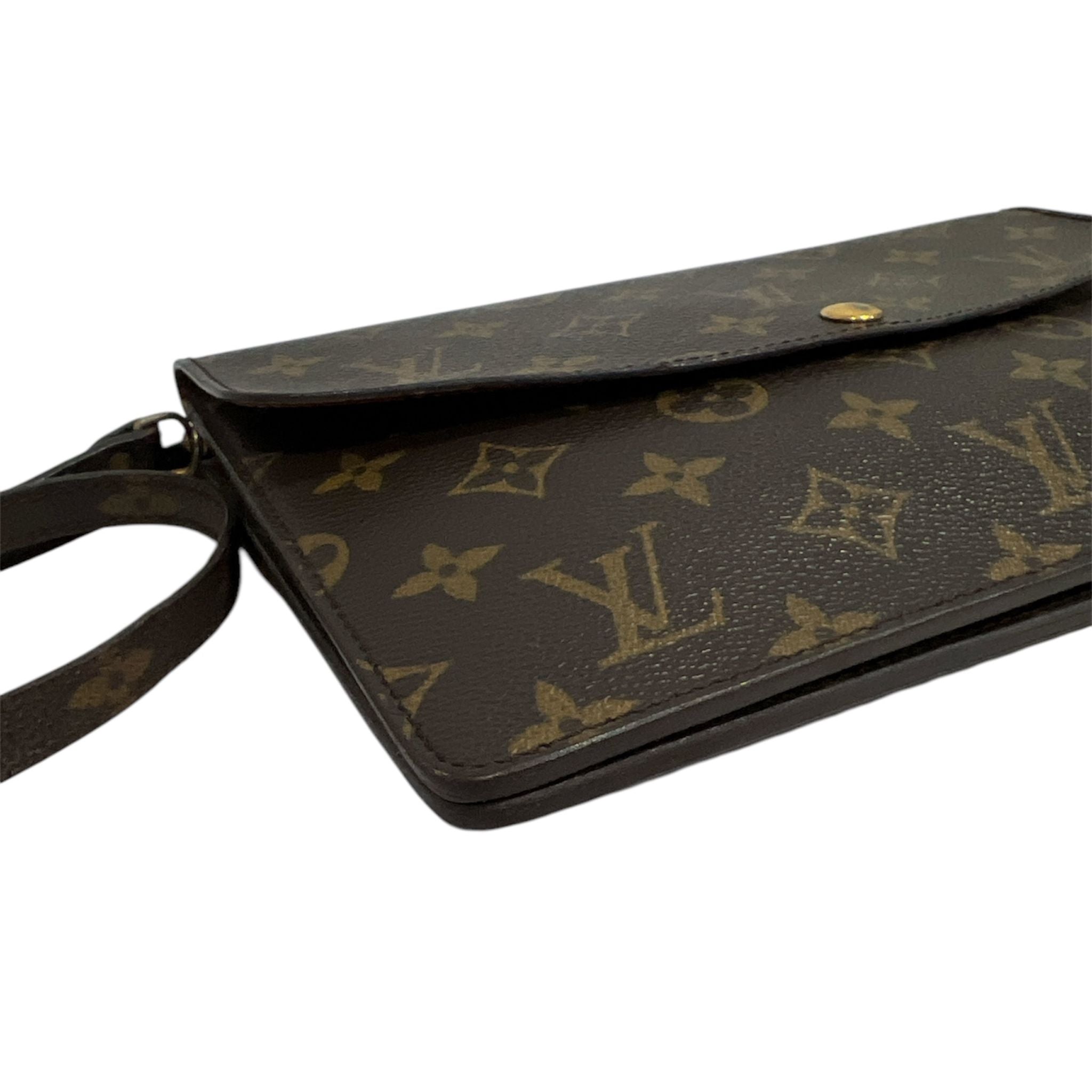 Louis Vuitton Monogram Canvas Pochette Double Rabat Shoulder Bag