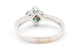 Diamond and Emerald Ring - 14k White Gold