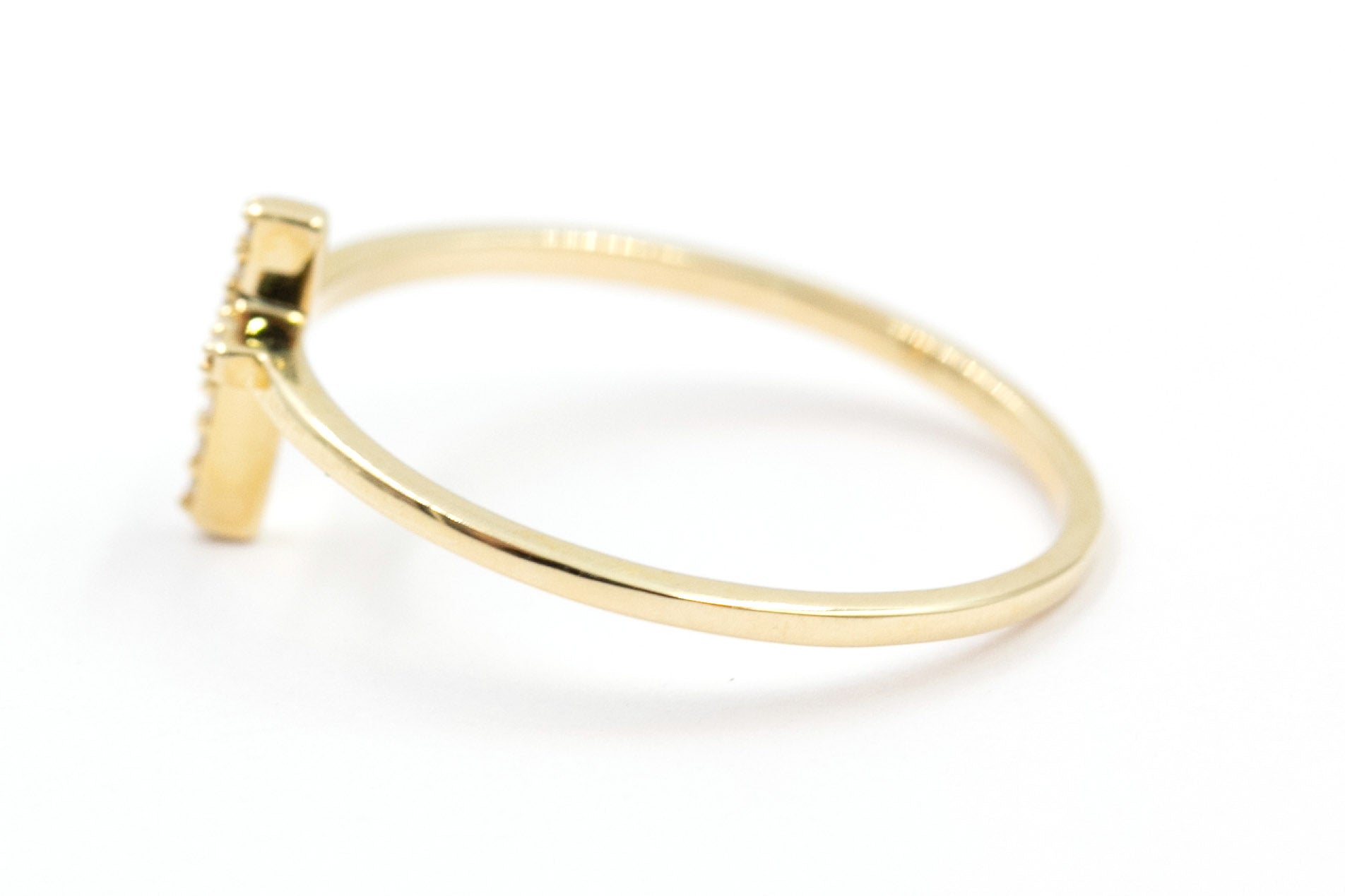 Diamond Cross Fashion Ring - 10k Yellow Gold