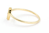 Diamond Cross Fashion Ring - 10k Yellow Gold