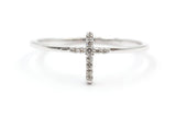 Diamond Cross Fashion Ring - 10k White Gold
