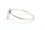 Diamond Cross Fashion Ring - 10k White Gold
