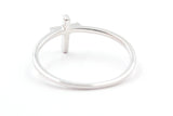 Diamond Cross Fashion Ring - 10k White Gold