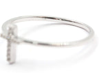 Diamond Cross Fashion Ring - 10k White Gold
