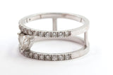 Heart Cut Diamond Ring - 14k White Gold