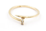 Diamond Nailhead Ring - 10k Yellow Gold
