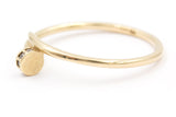 Diamond Nailhead Ring - 10k Yellow Gold