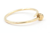 Diamond Nailhead Ring - 10k Yellow Gold