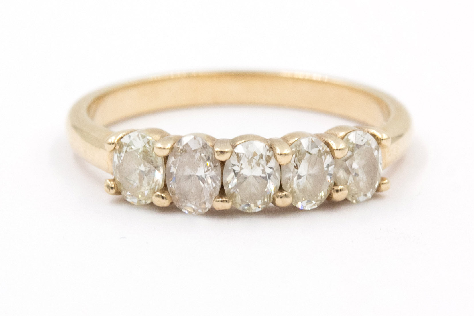 Five Stone Diamond Band - 14k Yellow Gold - 0.70ctw