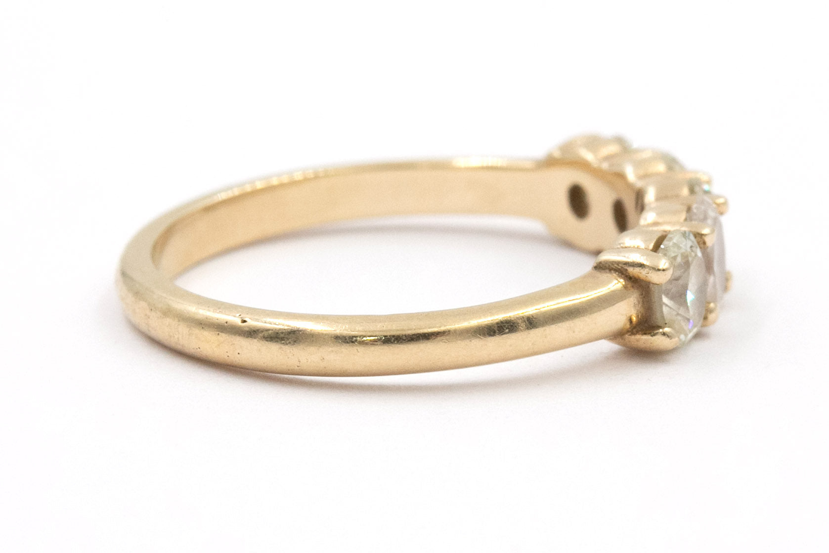 Five Stone Diamond Band - 14k Yellow Gold - 0.70ctw