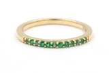 Dainty Emerald Band - 14k Yellow Gold - 0.10ctw