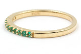 Dainty Emerald Band - 14k Yellow Gold - 0.10ctw