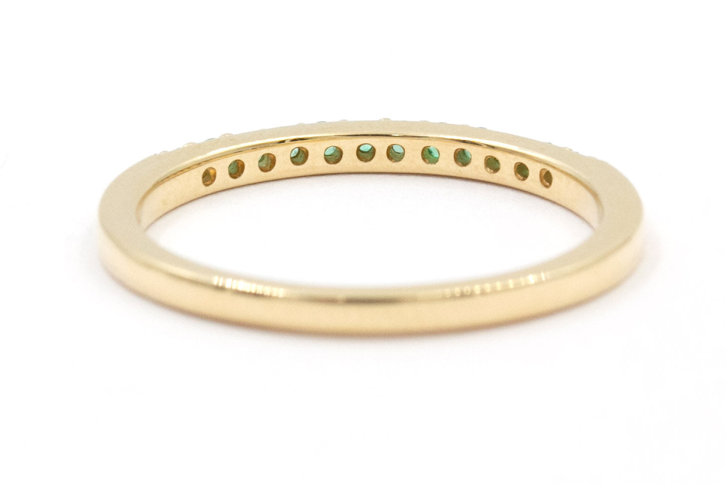 Dainty Emerald Band - 14k Yellow Gold - 0.10ctw
