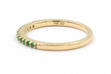 Dainty Emerald Band - 14k Yellow Gold - 0.10ctw