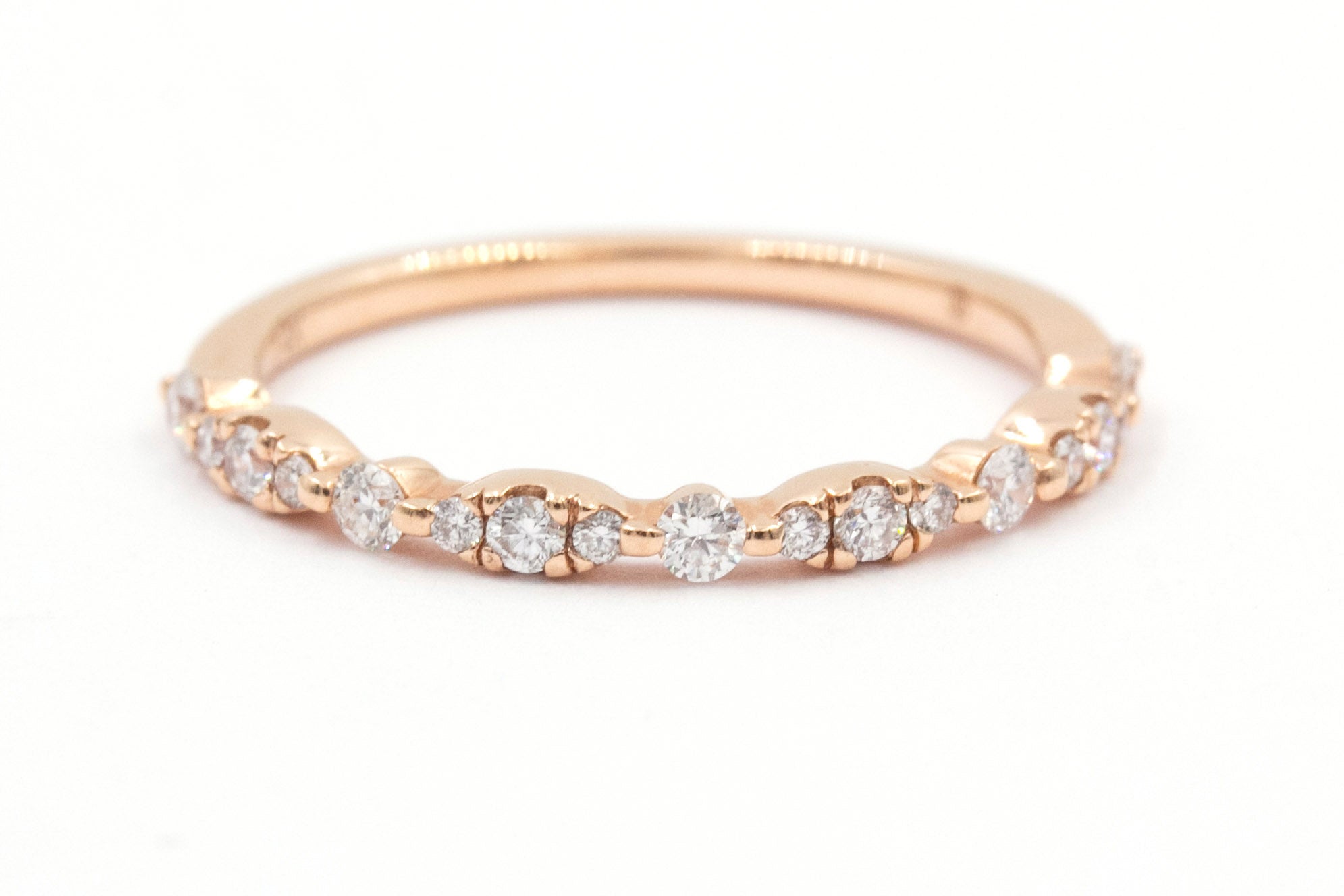 Diamond Half Eternity Band - 14k Rose Gold - 0.62ctw