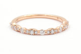 Diamond Half Eternity Band - 14k Rose Gold - 0.62ctw