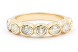East West Oval Diamond Band - 14k Yellow Gold - 0.98ctw
