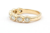 East West Oval Diamond Band - 14k Yellow Gold - 0.98ctw