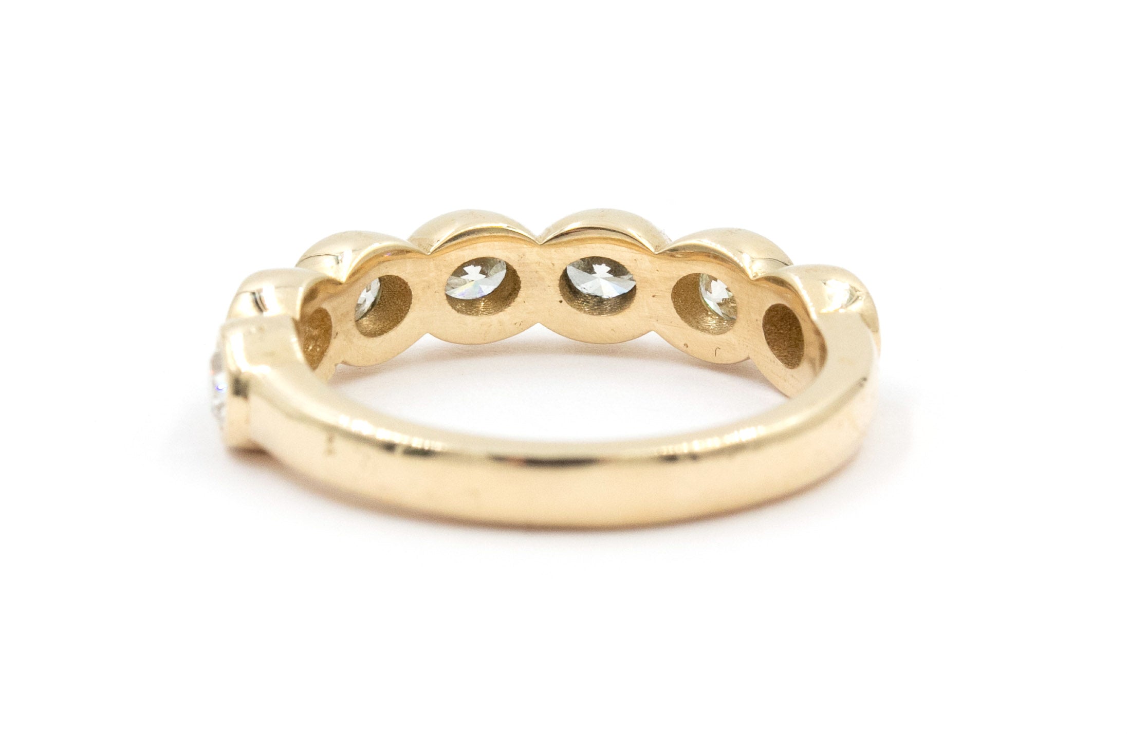 East West Oval Diamond Band - 14k Yellow Gold - 0.98ctw