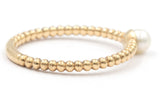 Akoya Pearl Stackable Ring - 14k gold