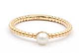 Akoya Pearl Stackable Ring - 14k gold