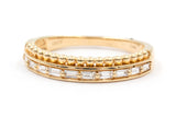 Diamond Double Band - 14k Yellow Gold - 0.20ctw
