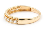 Diamond Double Band - 14k Yellow Gold - 0.20ctw