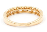 Diamond Double Band - 14k Yellow Gold - 0.20ctw