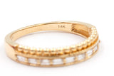 Diamond Double Band - 14k Yellow Gold - 0.20ctw