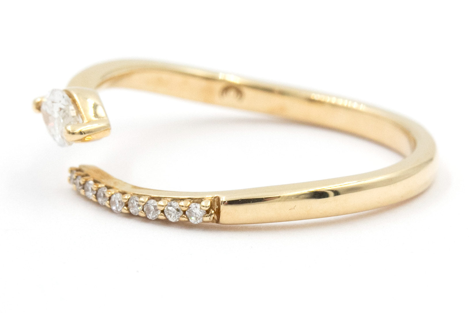 Diamond Bypass Ring - 10k Yellow Gold - 0.27ctw